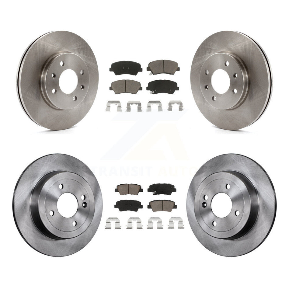 Front Rear Disc Brake Rotors And Ceramic Pads Kit For Hyundai Accent Kia Rio K8C-101018