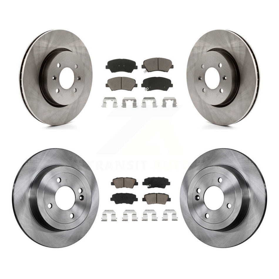 Front Rear Disc Brake Rotors And Ceramic Pads Kit For Kia Rio K8C-101019