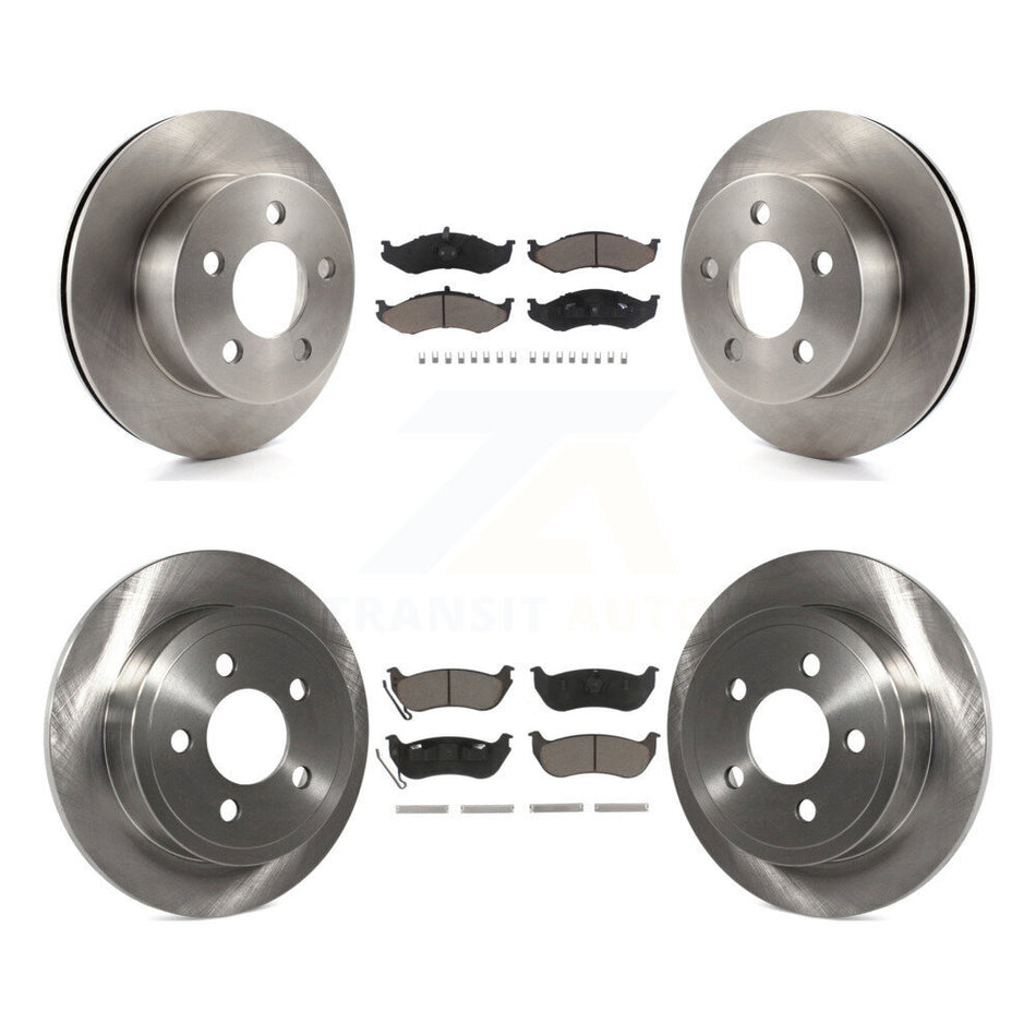 Front Rear Disc Brake Rotors And Ceramic Pads Kit For Jeep Wrangler TJ rear brakes K8C-101024