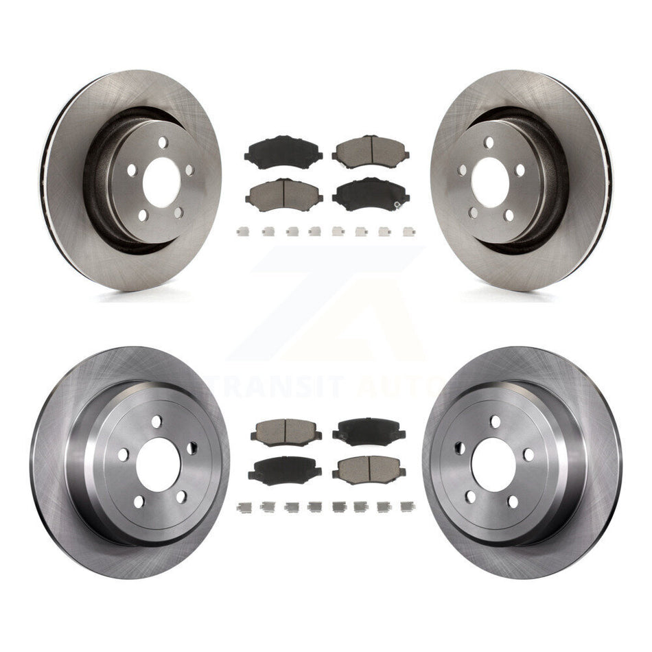 Front Rear Disc Brake Rotors And Ceramic Pads Kit For Jeep Liberty Dodge Nitro With 332mm Diameter Rotor K8C-101029