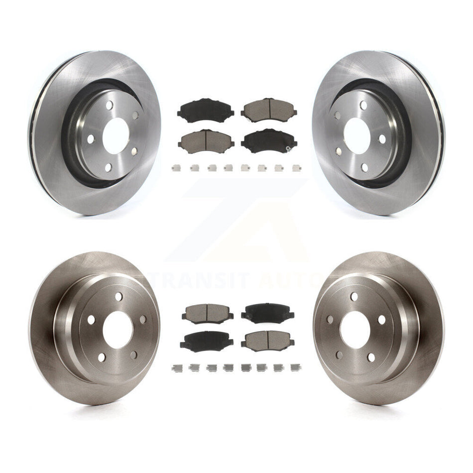Front Rear Disc Brake Rotors And Ceramic Pads Kit For Jeep Wrangler JK With 332mm Diameter Rotor K8C-101032