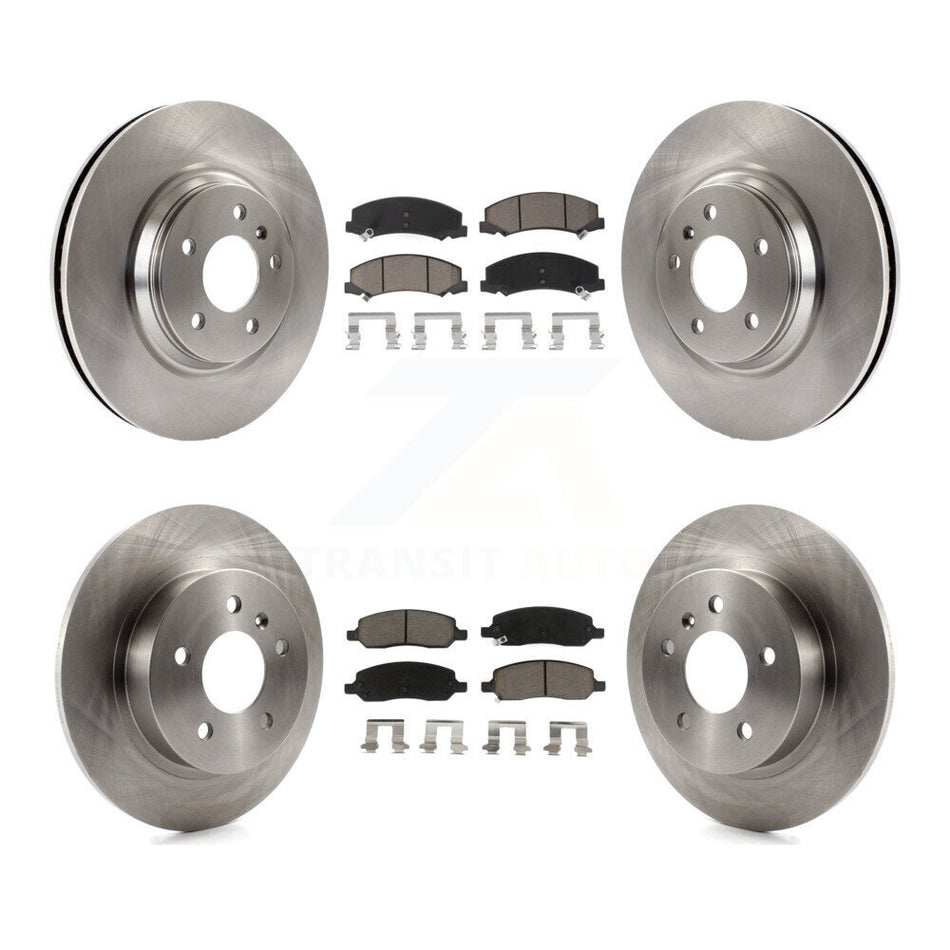 Front Rear Disc Brake Rotors And Ceramic Pads Kit For 2006-2011 Buick Lucerne Cadillac DTS K8C-101042