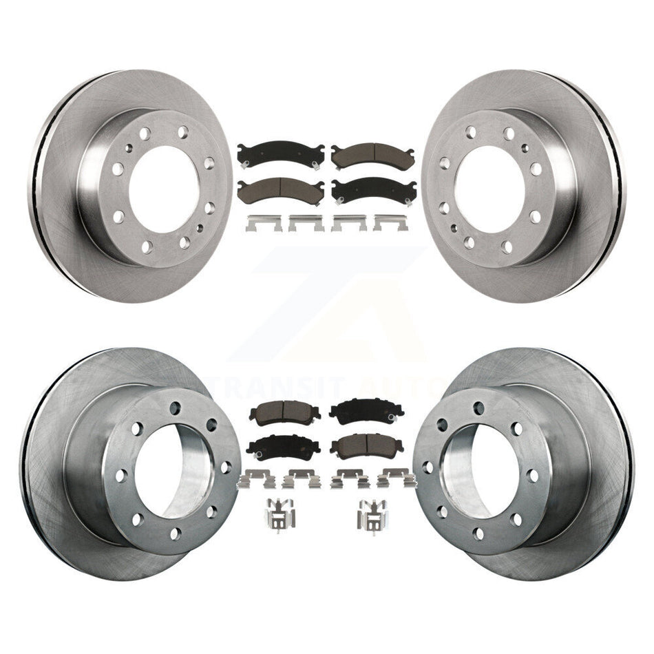 Front Rear Disc Brake Rotors And Ceramic Pads Kit For 2001-2001 Chevrolet Silverado 3500 GMC Sierra K8C-101043