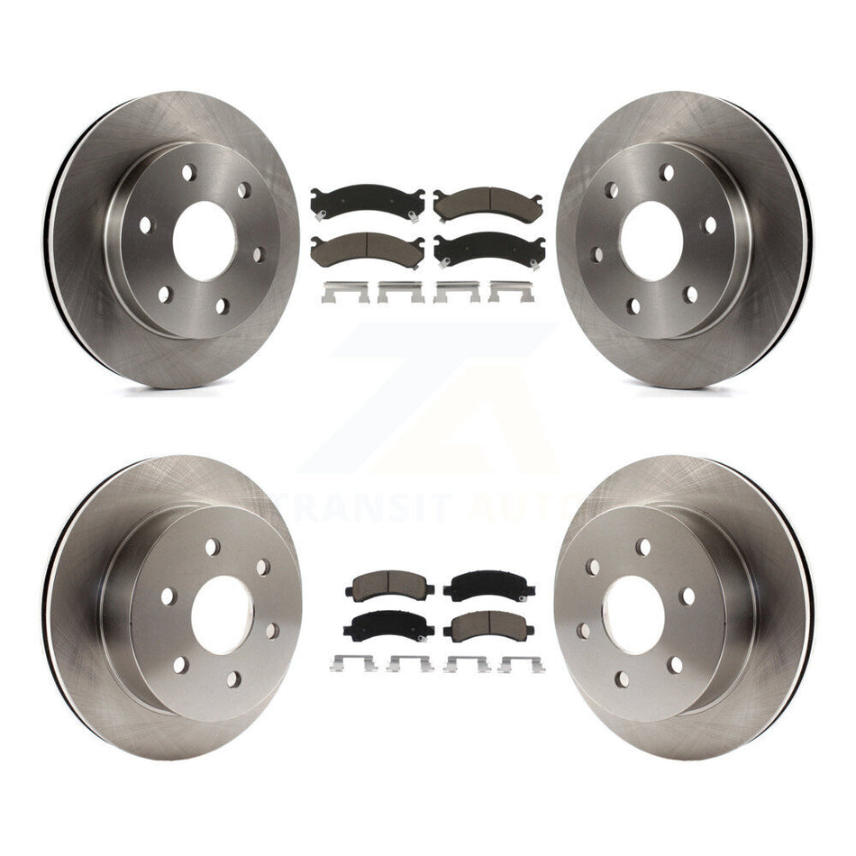 Front Rear Disc Brake Rotors And Ceramic Pads Kit For 2006 GMC Savana 2500 GAS engine With 7300 Lb GVW K8C-101046