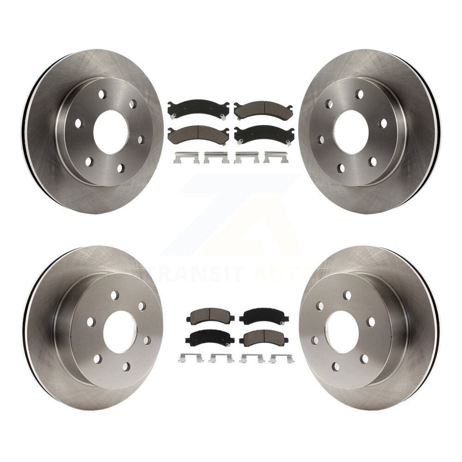 Front Rear Disc Brake Rotors And Ceramic Pads Kit For 2006 GMC Savana 2500 GAS engine With 7300 Lb GVW K8C-101046