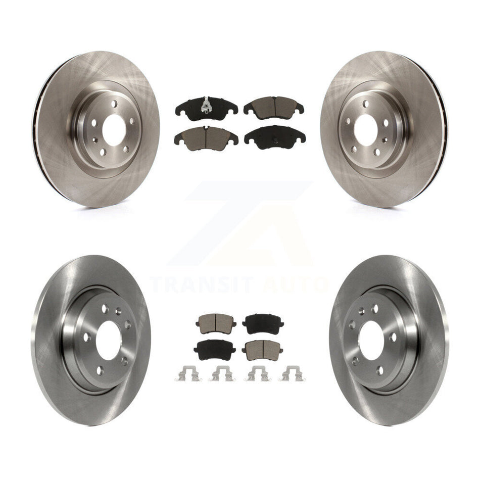 Front Rear Disc Brake Rotors And Ceramic Pads Kit For 2009-2010 Audi Q5 With 345mm Diameter Rotor K8C-101067