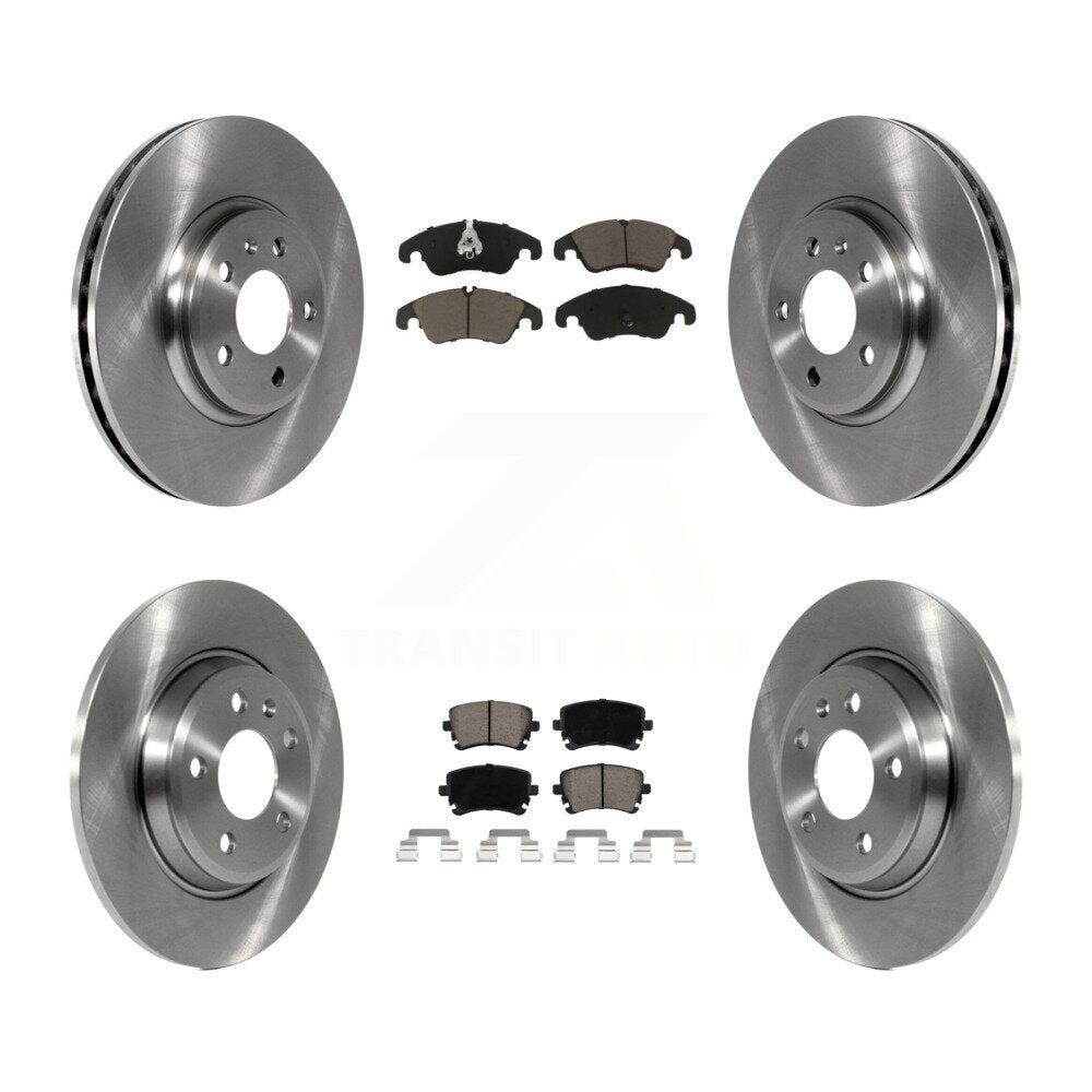Front Rear Disc Brake Rotors And Ceramic Pads Kit For 2013 Audi A4 allroad K8C-101071