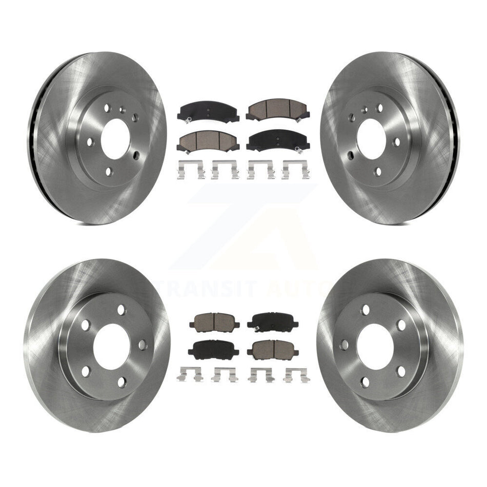 Front Rear Disc Brake Rotors And Ceramic Pads Kit For Chevrolet Impala Limited K8C-101074