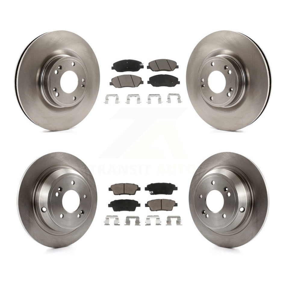 Front Rear Disc Brake Rotors And Ceramic Pads Kit For Hyundai Genesis 3.8L K8C-101085