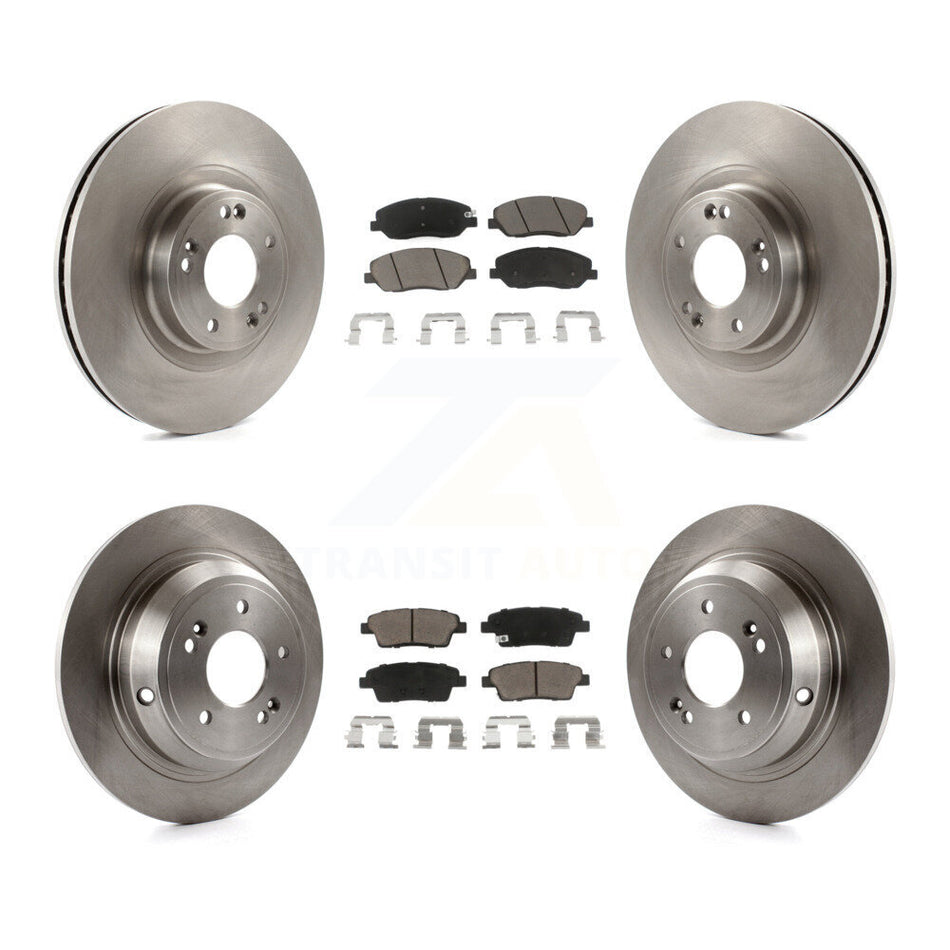 Front Rear Disc Brake Rotors And Ceramic Pads Kit For 2012 Hyundai Genesis 3.8L K8C-101086