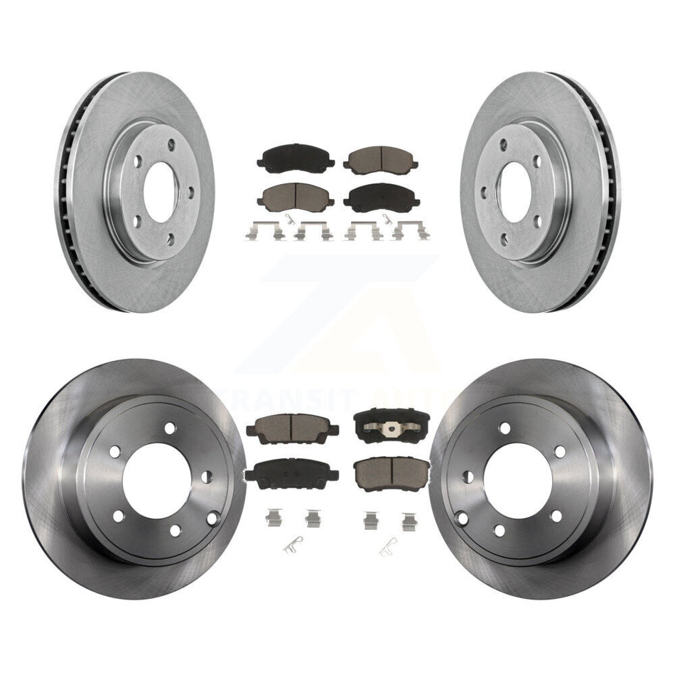 Front Rear Disc Brake Rotors And Ceramic Pads Kit For Mitsubishi Lancer K8C-101092