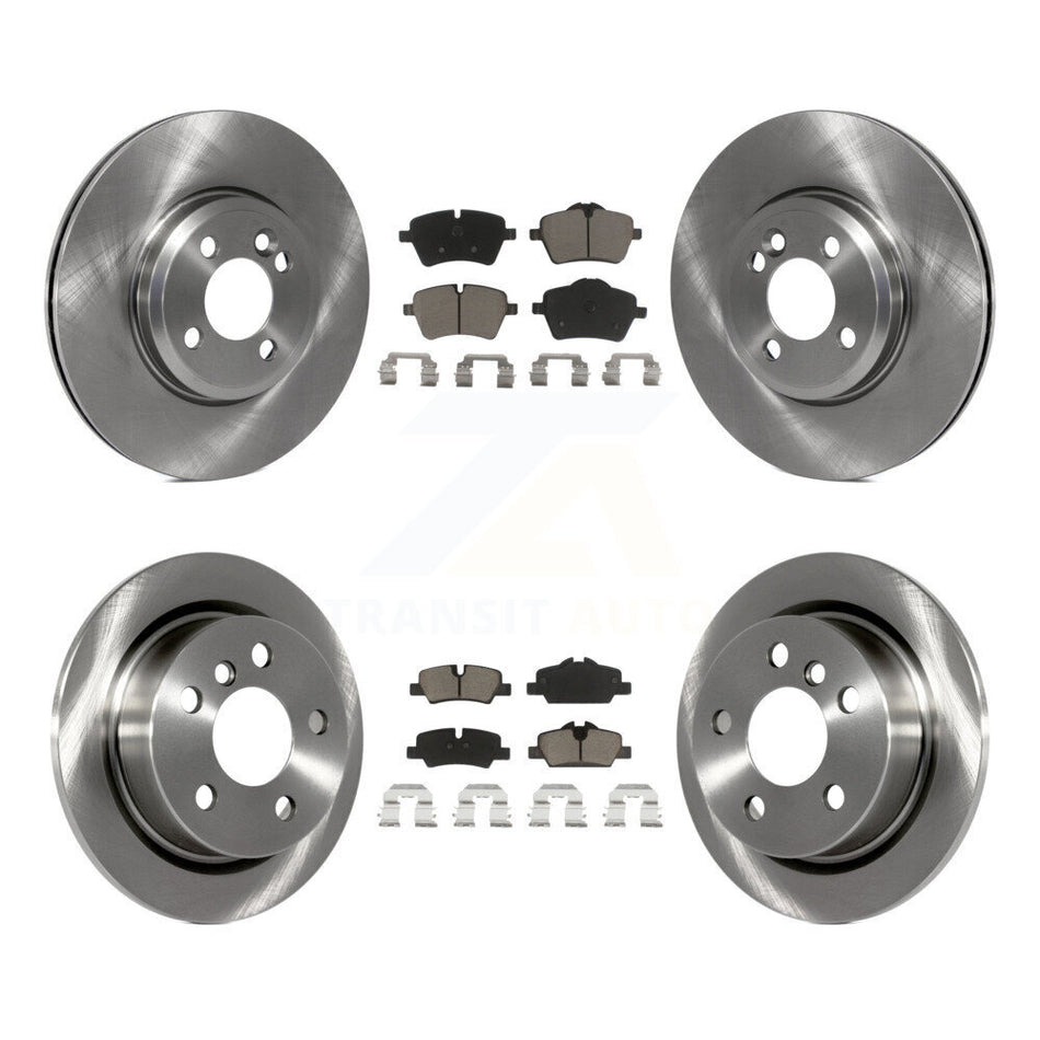 Front Rear Disc Brake Rotors And Ceramic Pads Kit For 2015 Mini Cooper 2.0L 1.5L With 294mm Diameter Rotor 4 Lug Wheels K8C-101108