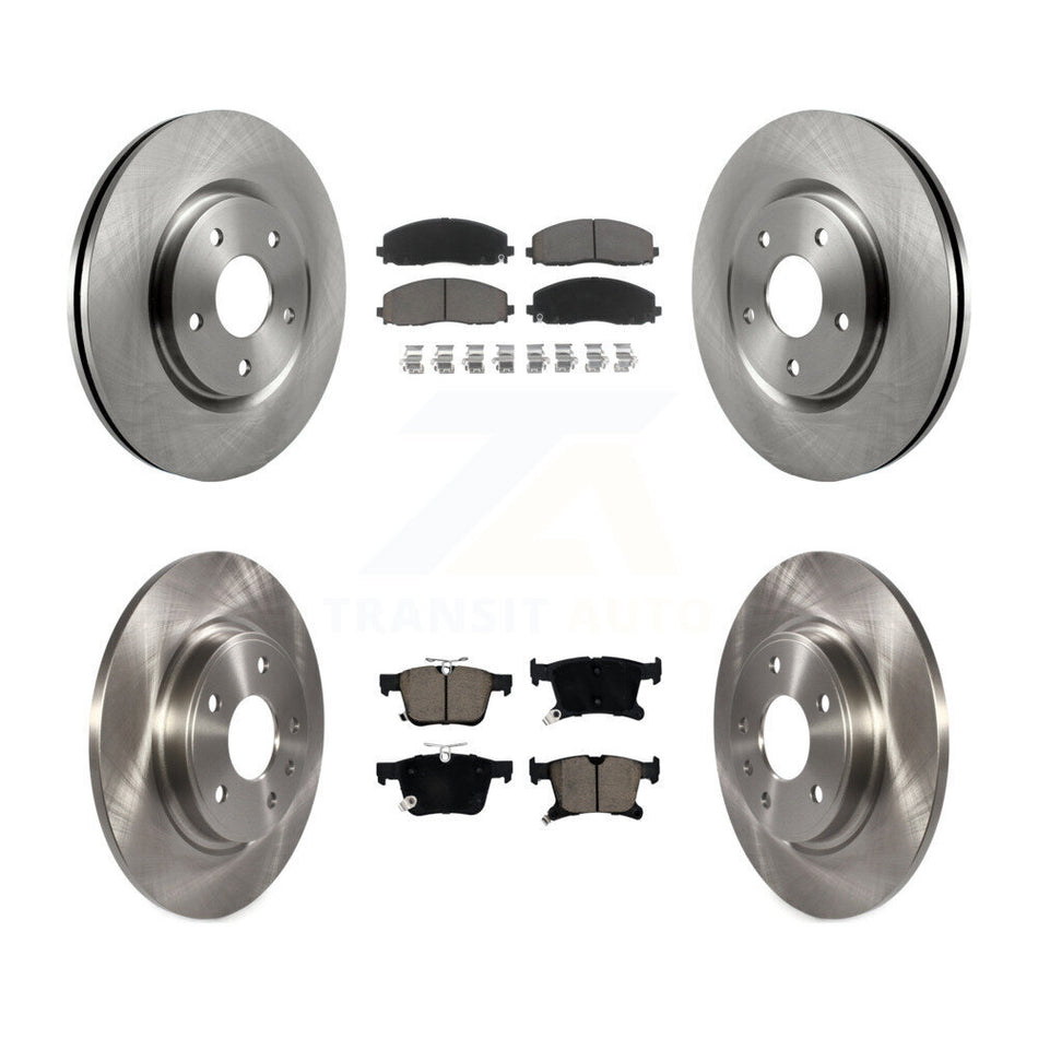 Front Rear Disc Brake Rotor & Ceramic Pad Kit For Chrysler Pacifica Grand Caravan Voyager K8C-101112