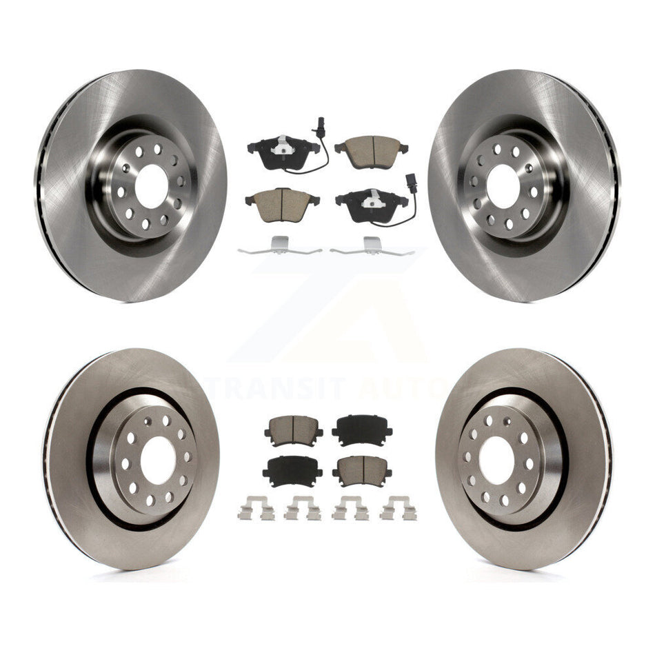 Front Rear Disc Brake Rotors And Ceramic Pads Kit For Volkswagen Passat CC Golf R R32 K8C-101120