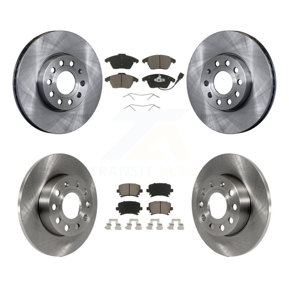 Front Rear Disc Brake Rotors And Ceramic Pads Kit For 2006-2009 Volkswagen Rabbit K8C-101125