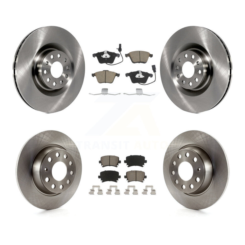 Front Rear Disc Brake Rotors And Ceramic Pads Kit For 2006-2007 Volkswagen Passat FWD with Naturally Aspirated K8C-101126