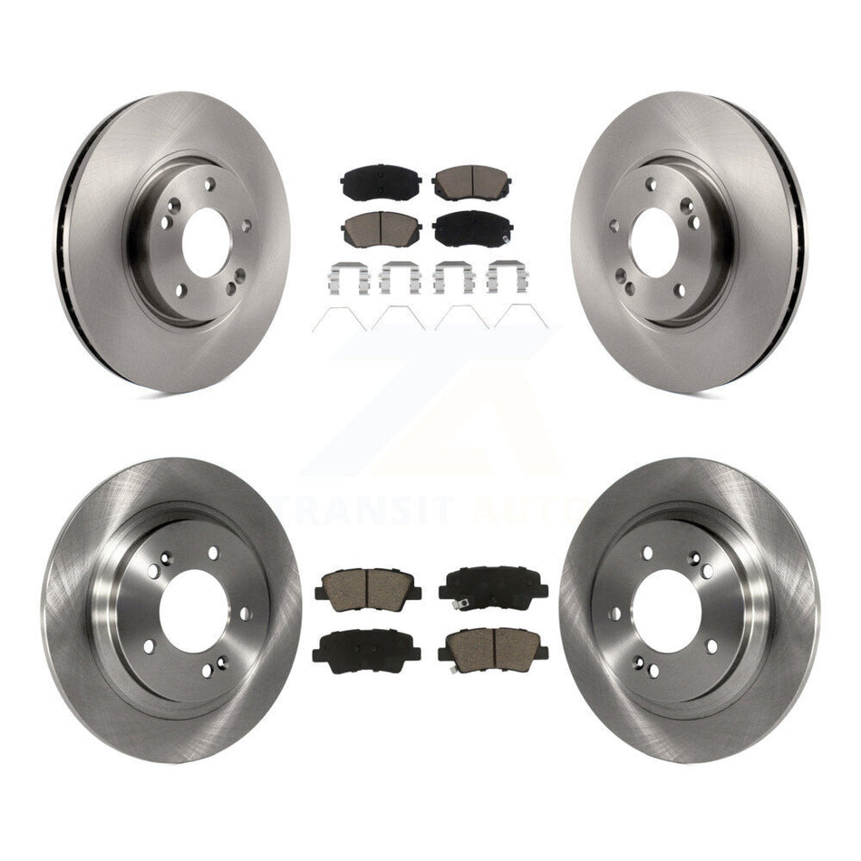 Front Rear Disc Brake Rotors And Ceramic Pads Kit For 2017-2018 Kia Soul EV K8C-101131