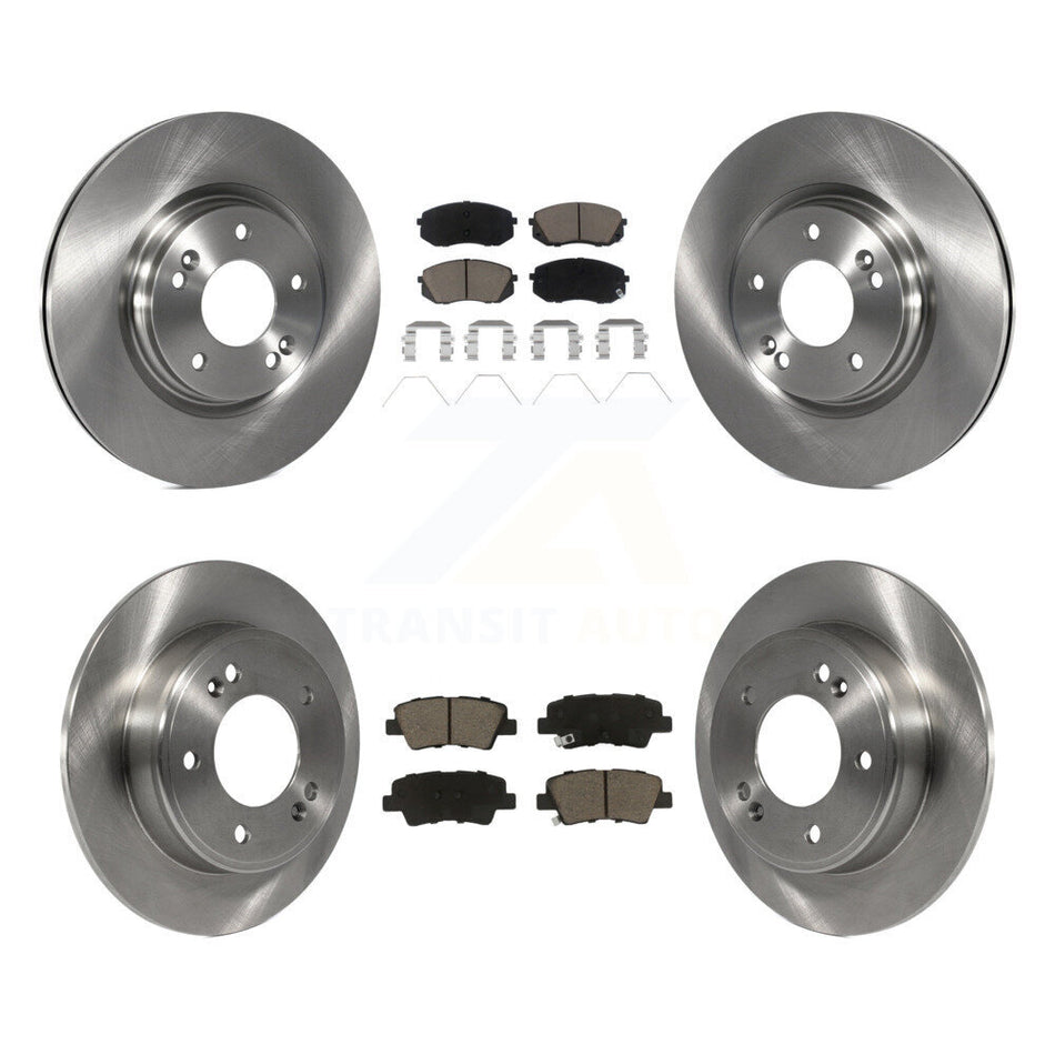 Front Rear Disc Brake Rotors And Ceramic Pads Kit For Kia Soul Forte K8C-101132