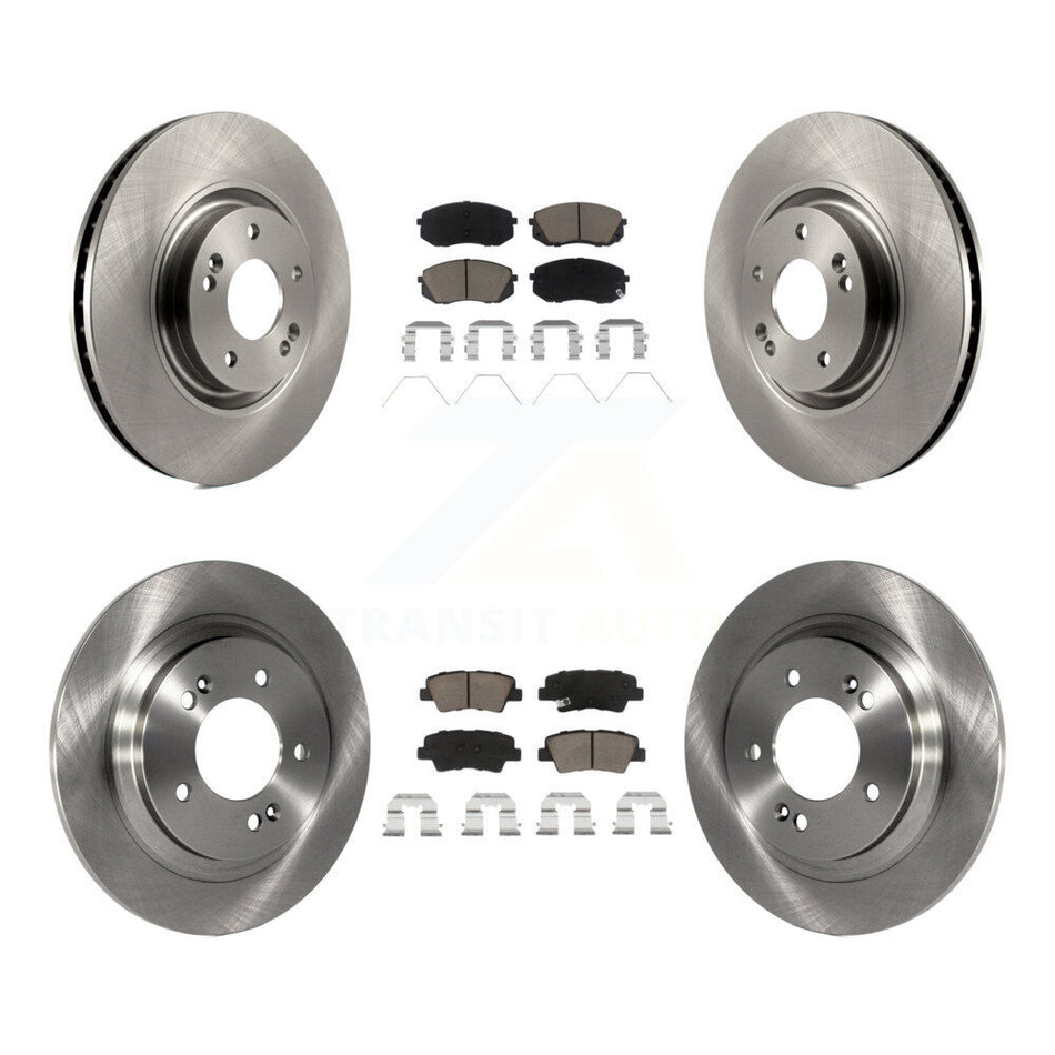 Front Rear Disc Brake Rotors And Ceramic Pads Kit For 2016 Hyundai Sonata GAS engine With Power Operated Parking K8C-101135