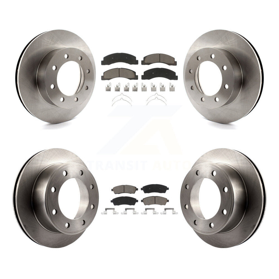 Front Rear Disc Brake Rotors And Ceramic Pads Kit For Ford F-250 Super Duty K8C-101138