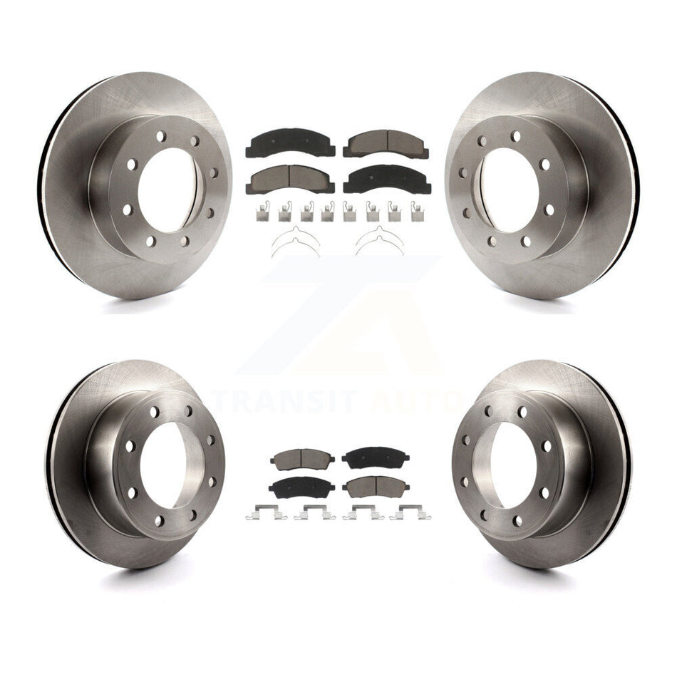 Front Rear Disc Brake Rotors And Ceramic Pads Kit For Ford F-250 Super Duty K8C-101138