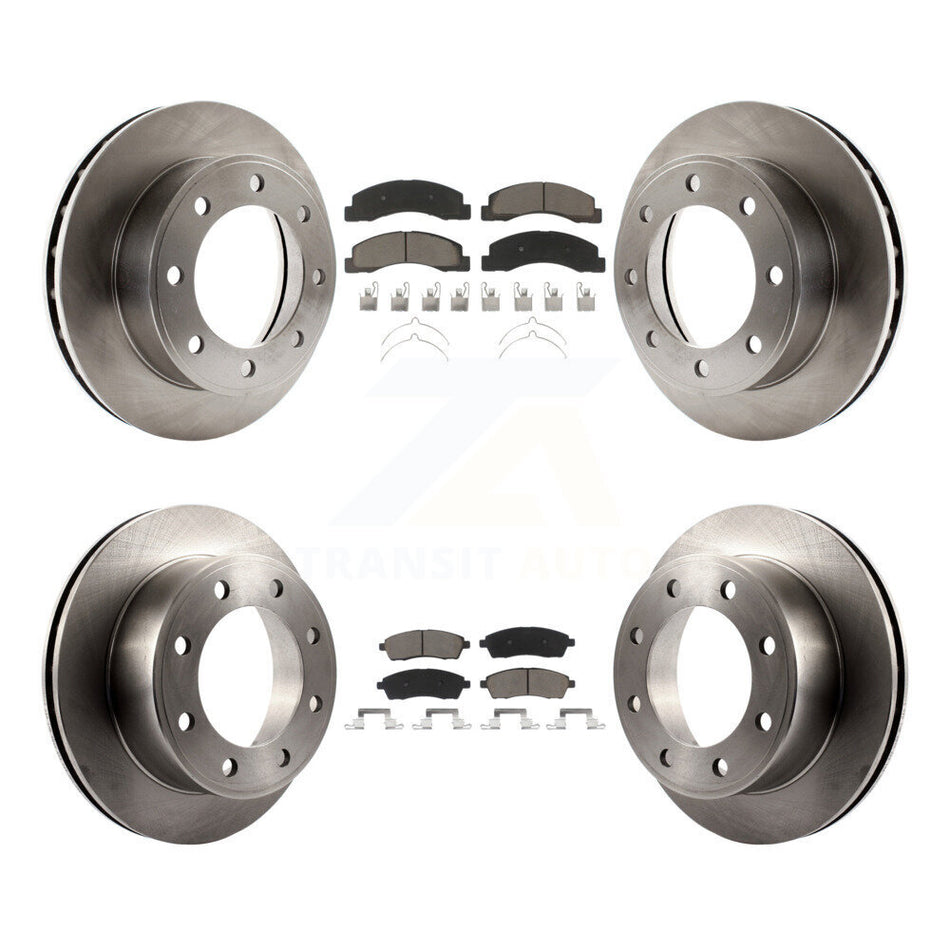 Front Rear Disc Brake Rotors And Ceramic Pads Kit For Ford F-250 Super Duty Excursion 4WD K8C-101139