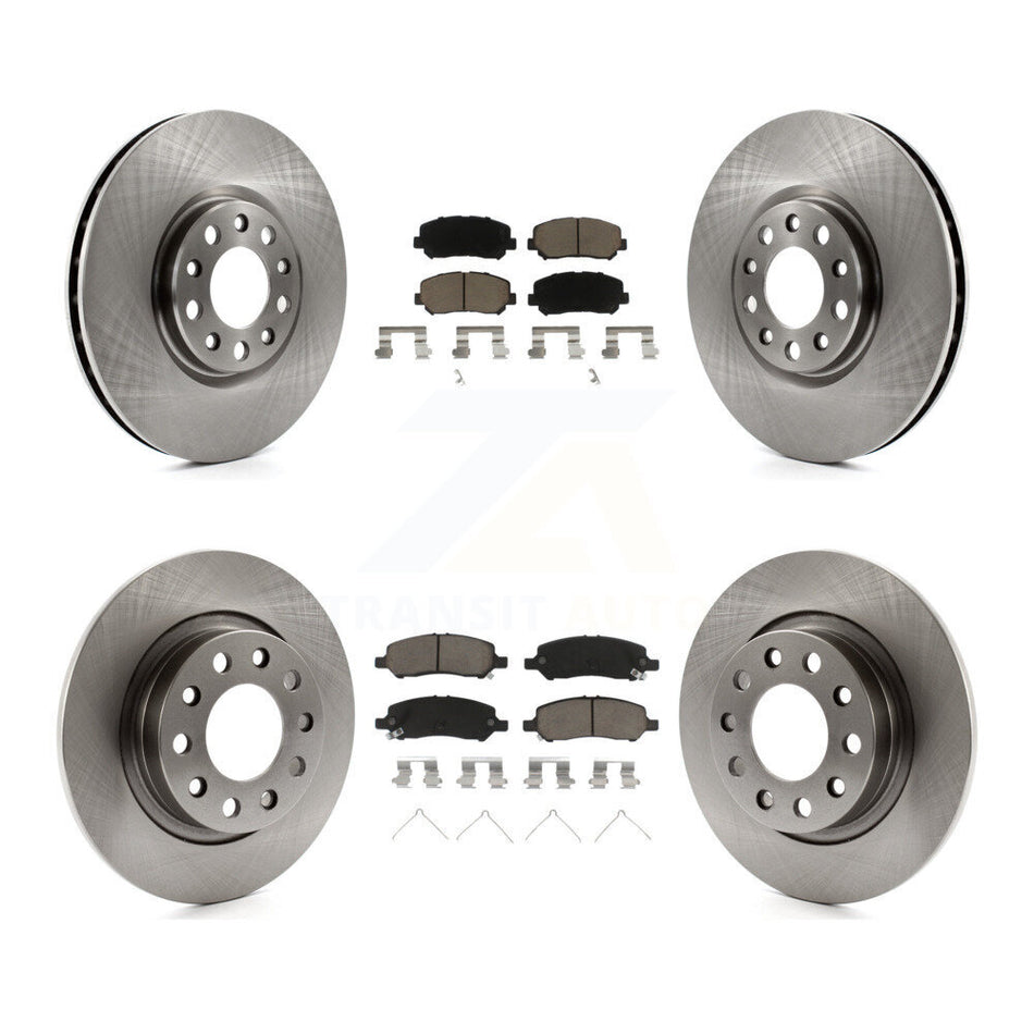 Front Rear Disc Brake Rotors And Ceramic Pads Kit For 2013-2016 Dodge Dart K8C-101146