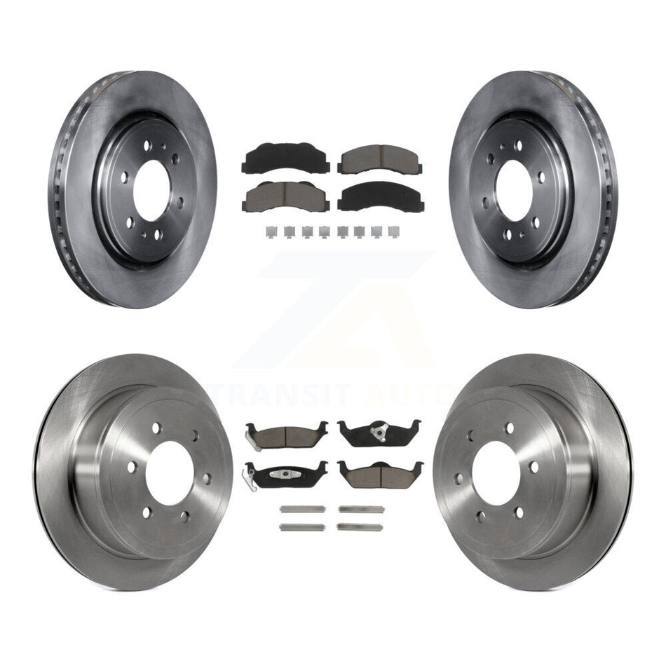 Front Rear Disc Brake Rotors And Ceramic Pads Kit For 2010-2011 Ford F-150 With 6 Lug Wheels K8C-101150