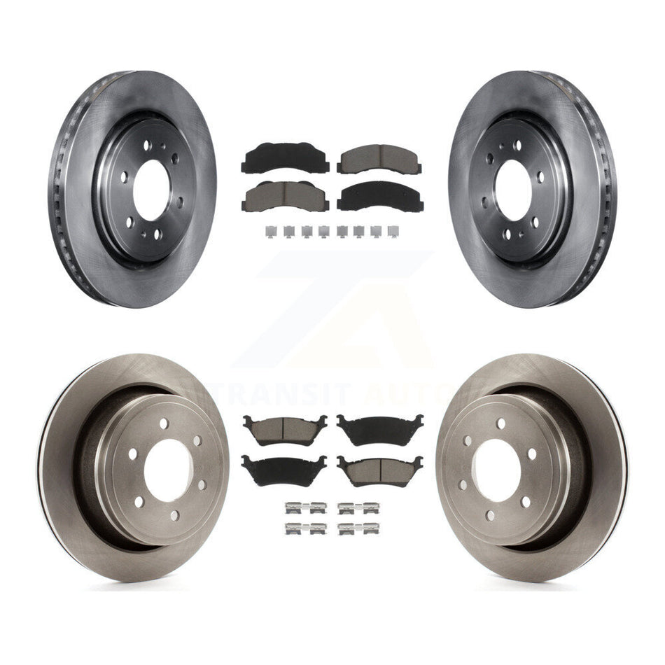 Front Rear Disc Brake Rotors And Ceramic Pads Kit For Ford F-150 K8C-101153