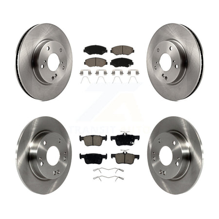 Front Rear Disc Brake Rotors And Ceramic Pads Kit For Honda Civic K8C-101157