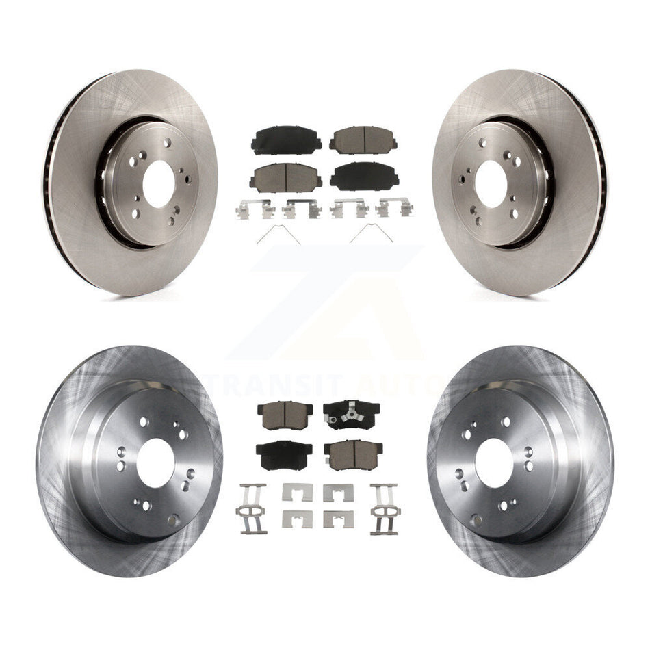 Front Rear Disc Brake Rotors And Ceramic Pads Kit For 2013-2018 Acura RDX K8C-101159