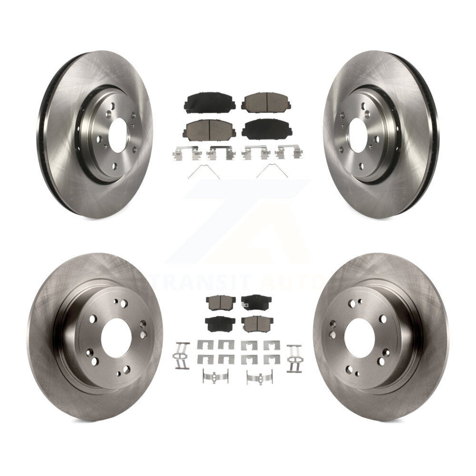 Front Rear Disc Brake Rotors And Ceramic Pads Kit For 2017-2022 Acura ILX K8C-101162
