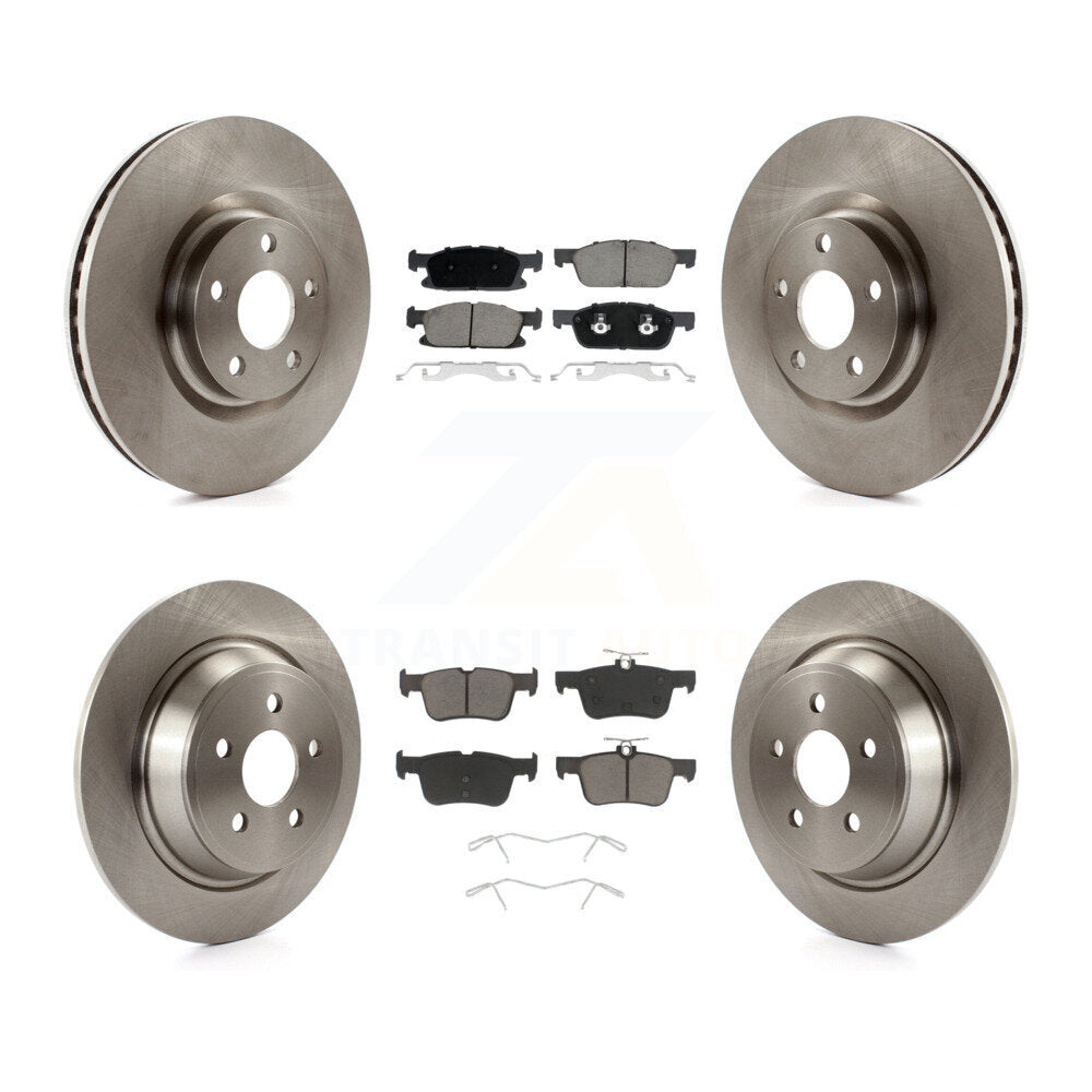 Front Rear Disc Brake Rotors And Ceramic Pads Kit For Lincoln Continental K8C-101172