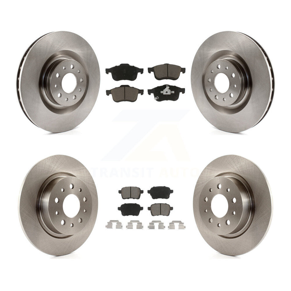 Front Rear Disc Brake Rotors And Ceramic Pads Kit For 2014-2020 Fiat 500L K8C-101182