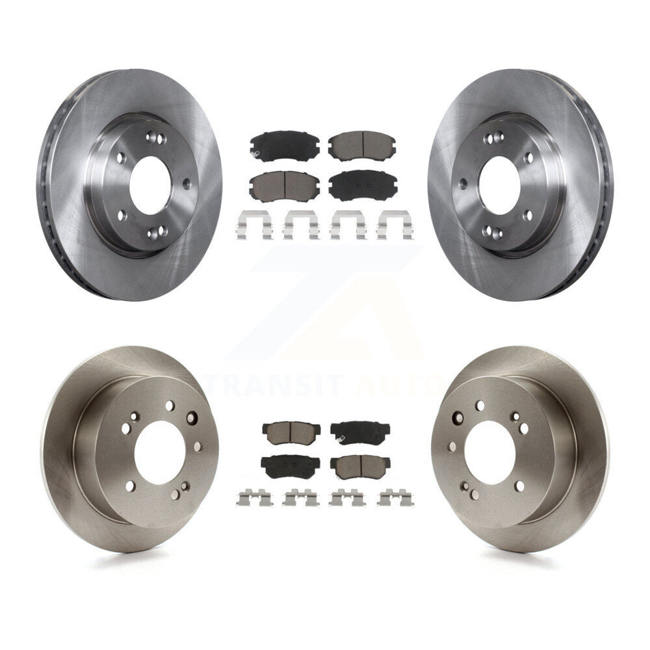 Front Rear Disc Brake Rotors And Ceramic Pads Kit For Hyundai Elantra K8C-101186