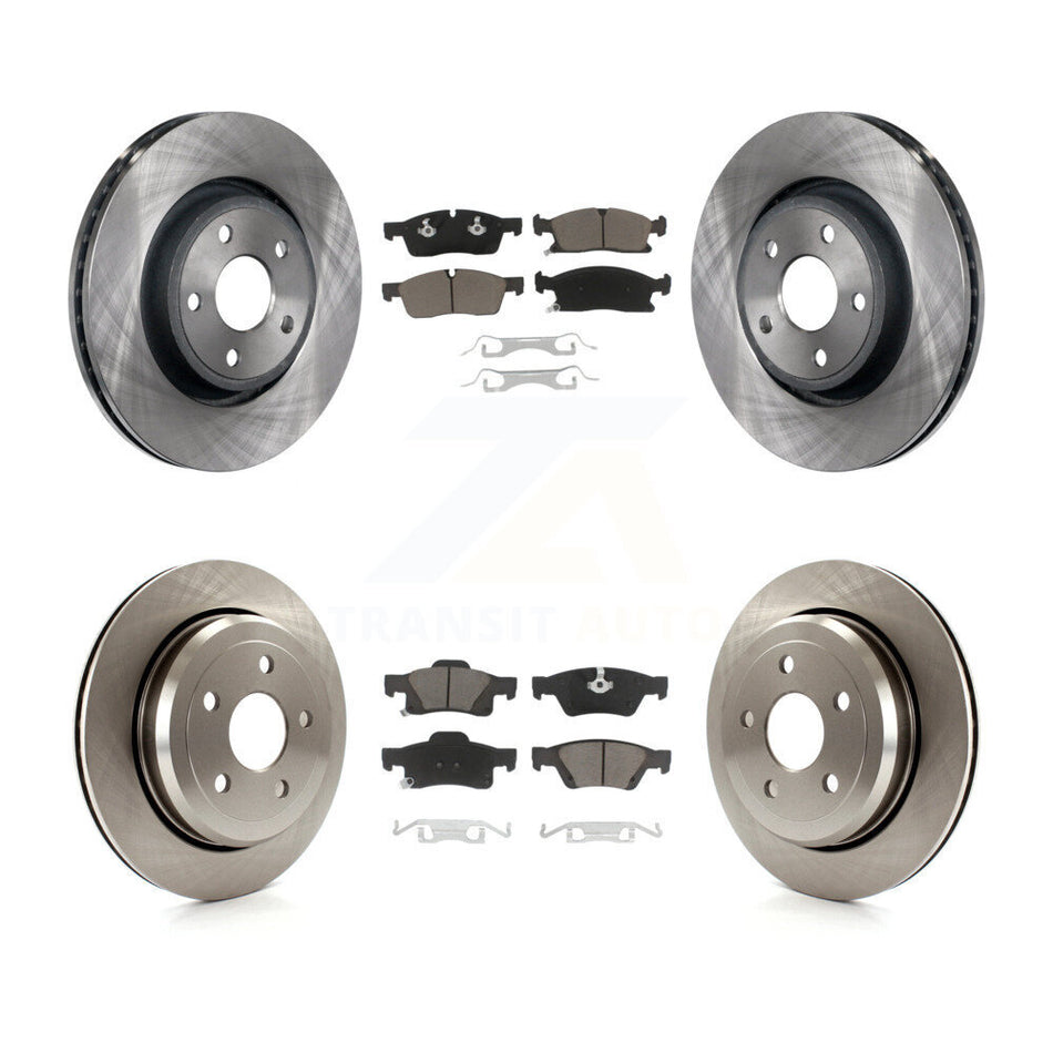 Front Rear Disc Brake Rotors And Ceramic Pads Kit For Dodge Durango Jeep Grand Cherokee WK K8C-101191