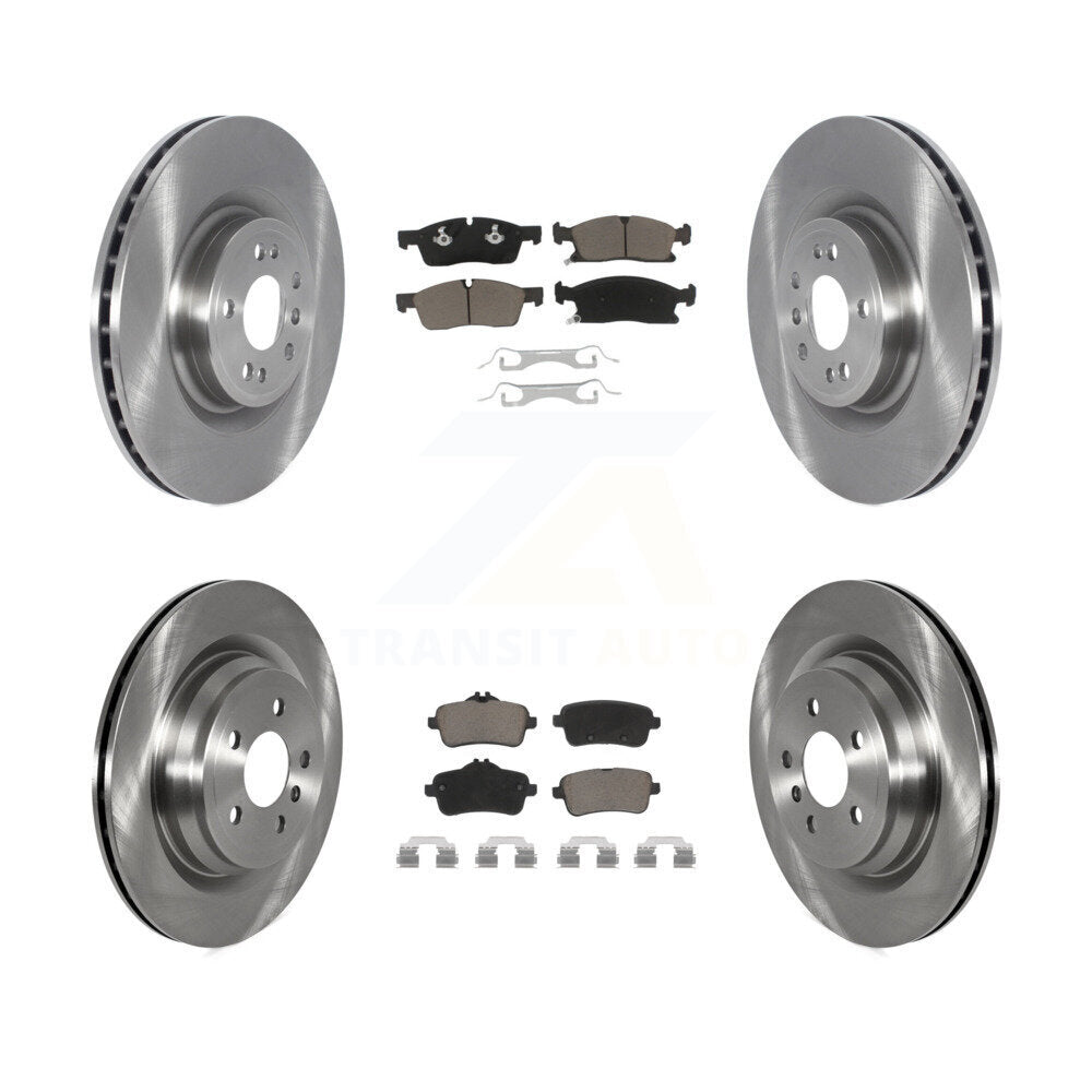 Front Rear Brake Rotor And Ceramic Pad Kit For Mercedes-Benz GLE400 Without Sport Package K8C-101192