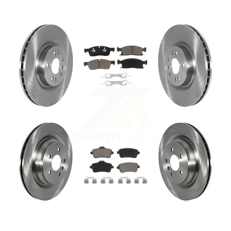 Front Rear Brake Rotor And Ceramic Pad Kit For Mercedes-Benz GLE400 Without Sport Package K8C-101192