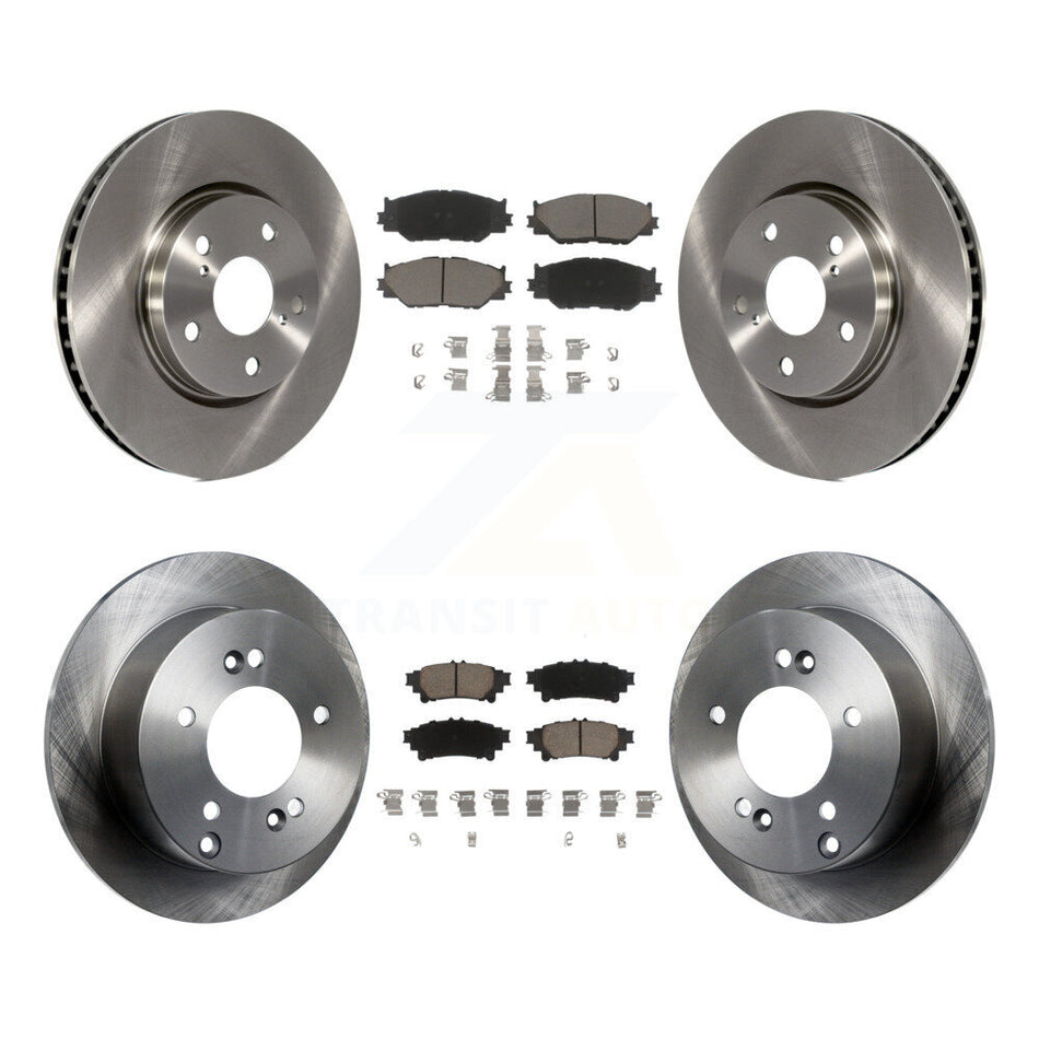 Front Rear Disc Brake Rotors And Ceramic Pads Kit For 2014-2015 Lexus IS250 Base with RWD With F Sport Package K8C-101195