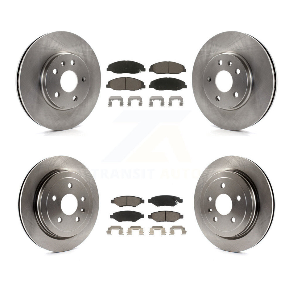 Front Rear Disc Brake Rotors And Ceramic Pads Kit For Cadillac CTS K8C-101198