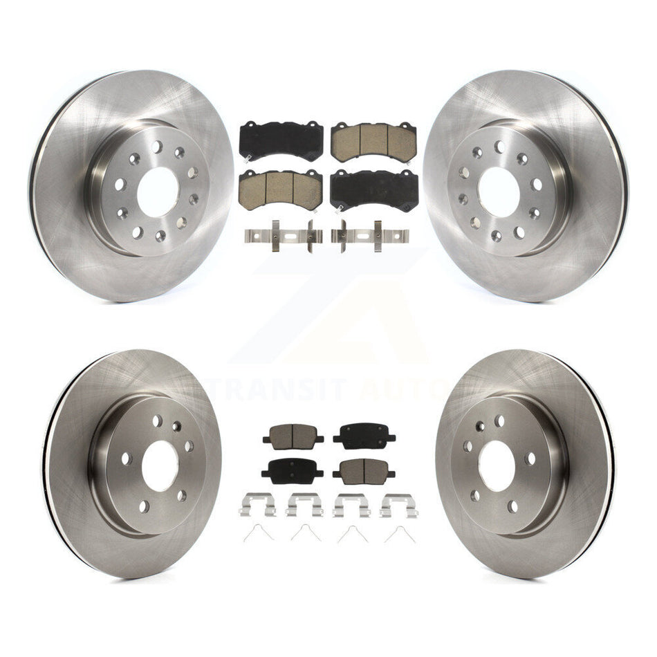 Front Rear Disc Brake Rotors And Ceramic Pads Kit For 2019-2020 Chevrolet Camaro LT LS With 6 Piston Brembo Calipers K8C-101212