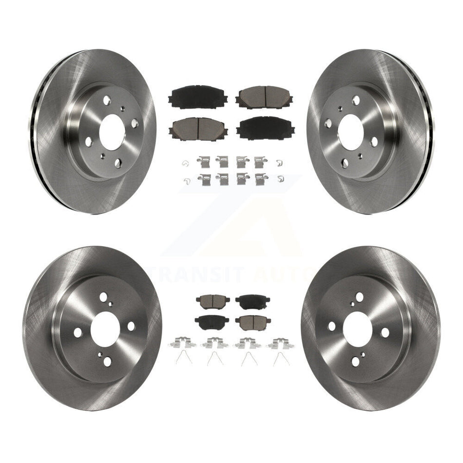 Front Rear Disc Brake Rotors And Ceramic Pads Kit For 2012-2013 Toyota Yaris L LE K8C-101218
