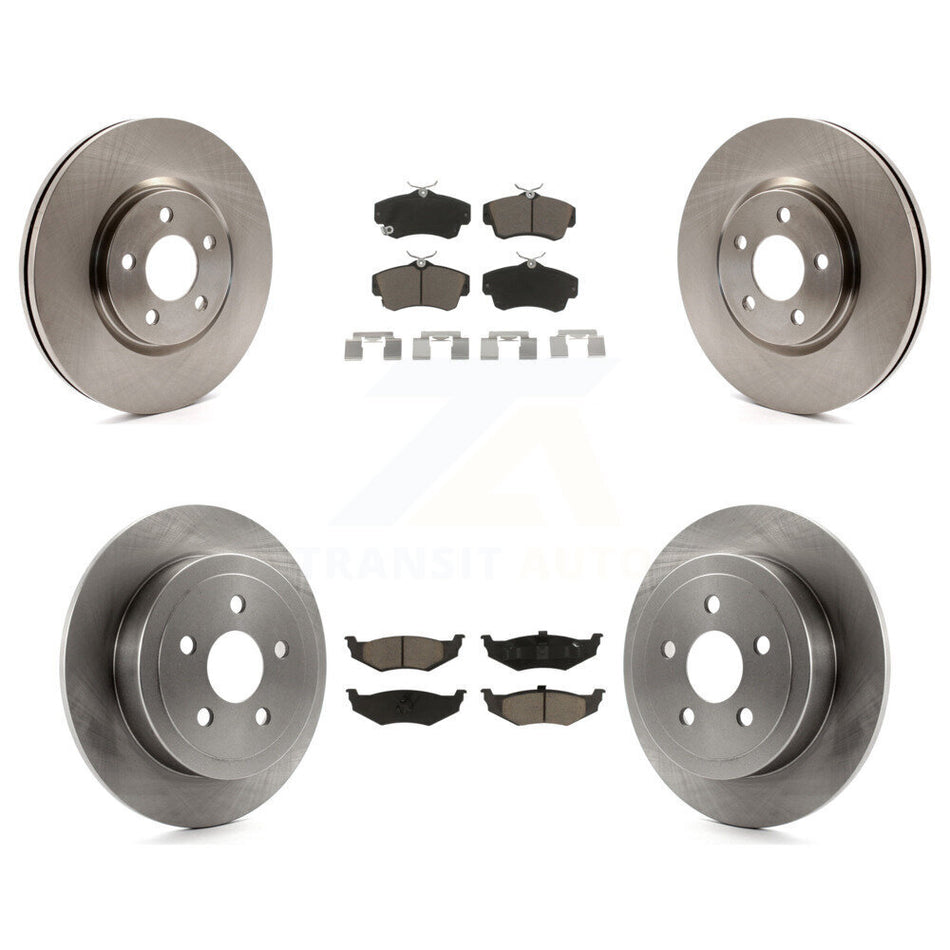 Front Rear Disc Brake Rotors And Ceramic Pads Kit For 2008-2009 Chrysler PT Cruiser Turbocharged K8C-101223