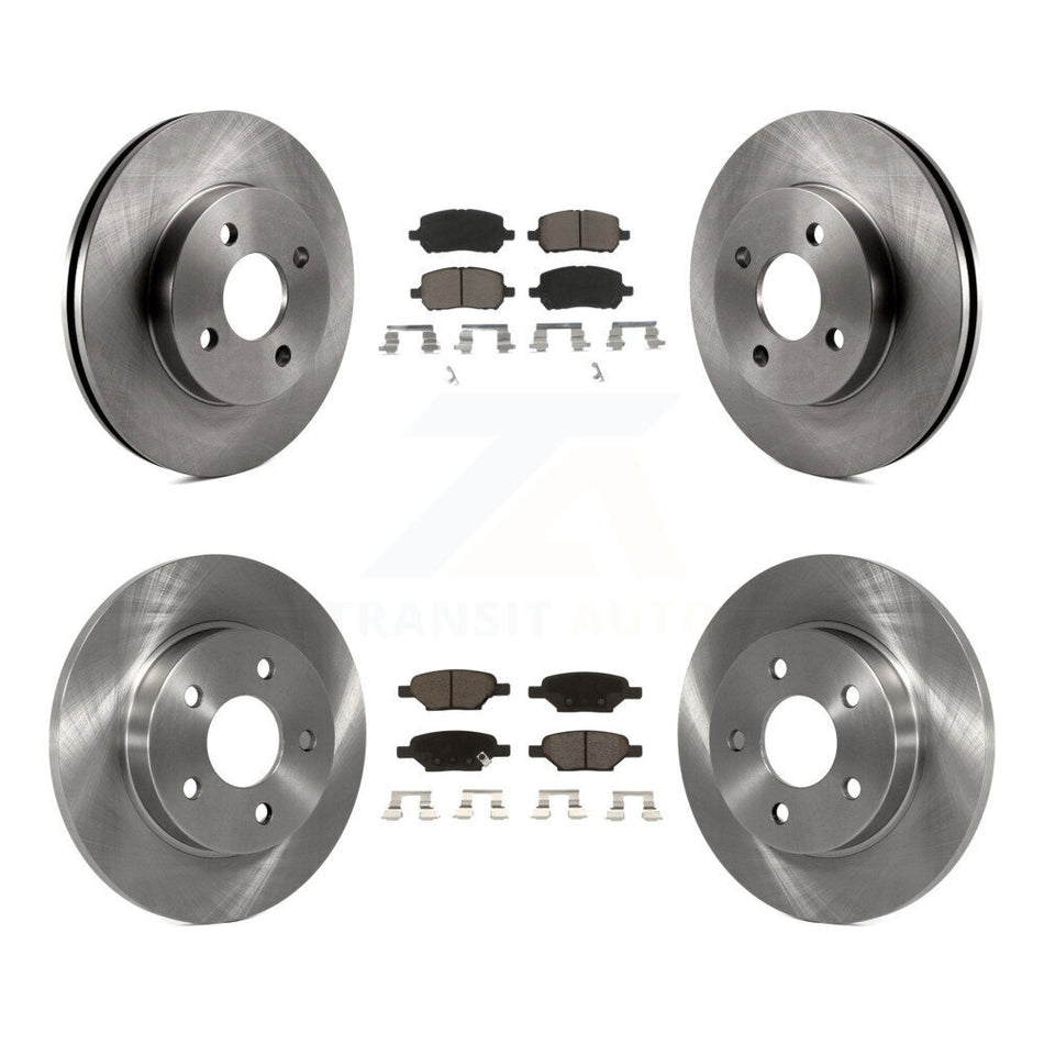 Front Rear Disc Brake Rotors And Ceramic Pads Kit For Pontiac G5 Pursuit K8C-101244
