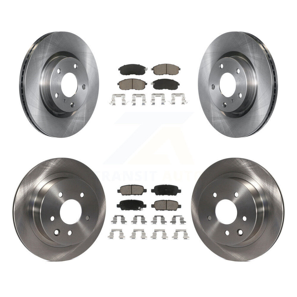 Front Rear Disc Brake Rotors And Ceramic Pads Kit For INFINITI G35 Nissan 350Z K8C-101251