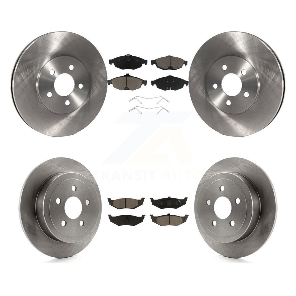 Front Rear Disc Brake Rotors And Ceramic Pads Kit For Chrysler Sebring Dodge Stratus K8C-101253