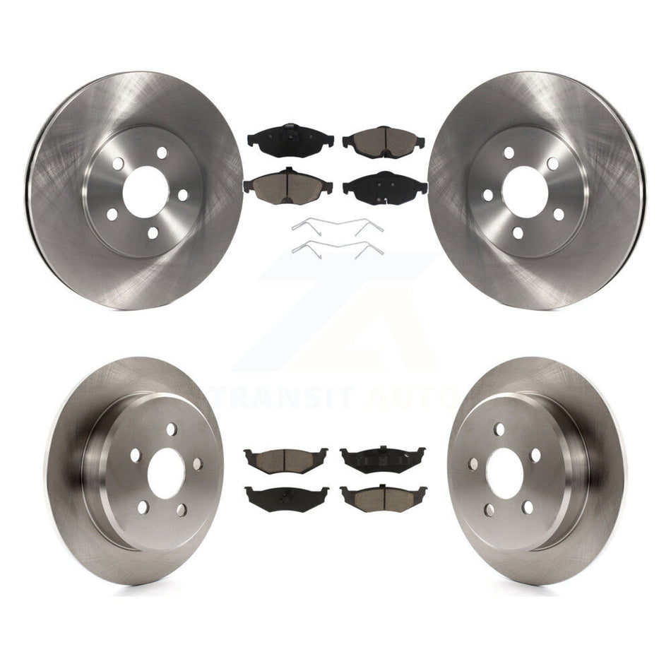Front Rear Disc Brake Rotors And Ceramic Pads Kit For Chrysler Sebring Dodge Stratus K8C-101257