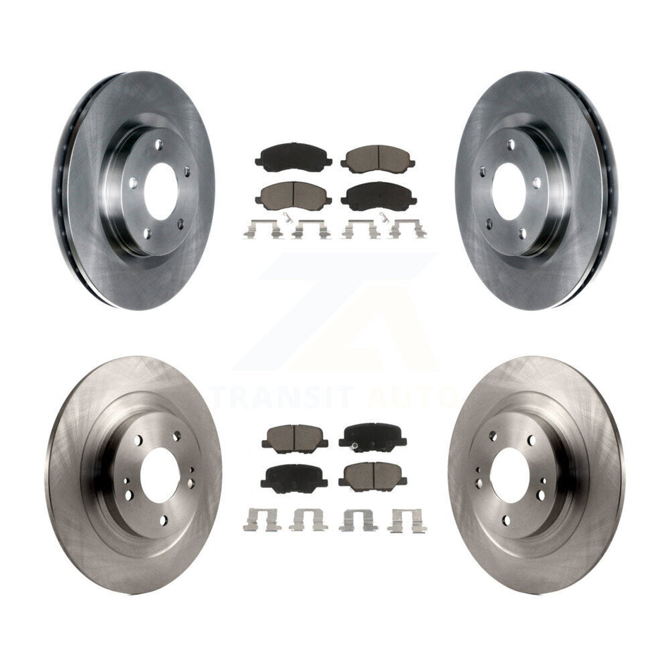 Front Rear Disc Brake Rotors And Ceramic Pads Kit For Mitsubishi Outlander Sport RVR K8C-101259