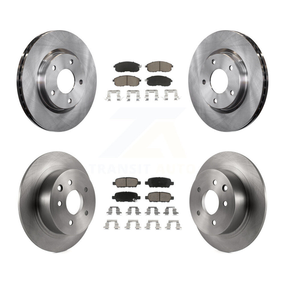 Front Rear Disc Brake Rotors And Ceramic Pads Kit For Nissan Sentra K8C-101324