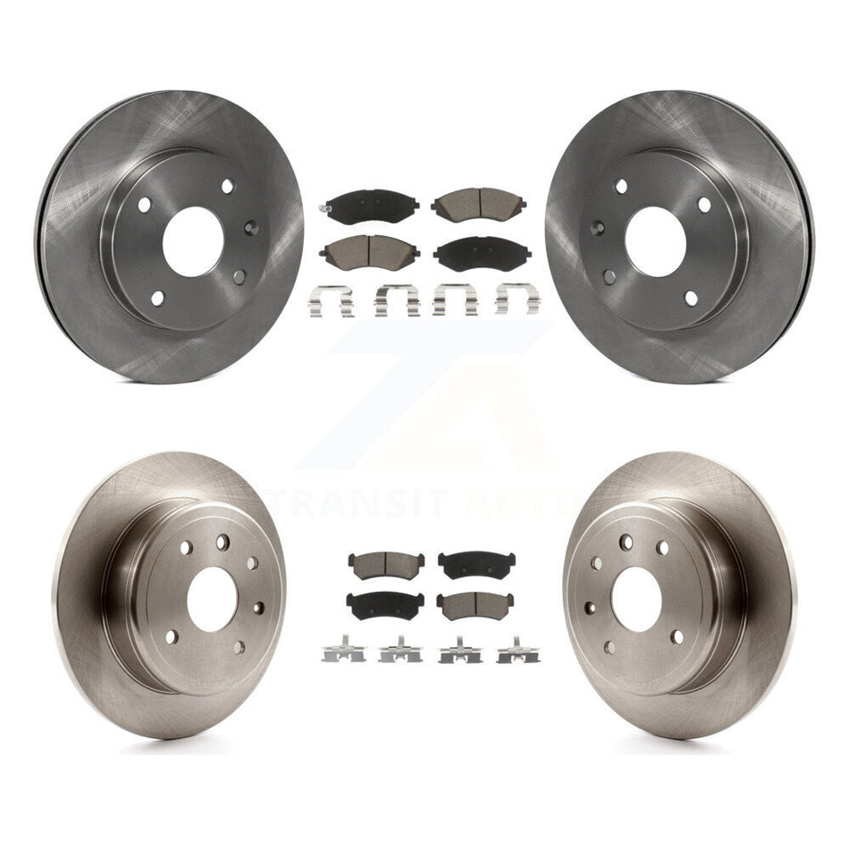 Front Rear Disc Brake Rotors And Ceramic Pads Kit For 2004-2006 Chevrolet Optra With 276mm Diameter Rotor K8C-101329